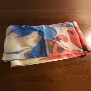 Silk Scarf Watercolor Paint Pattern